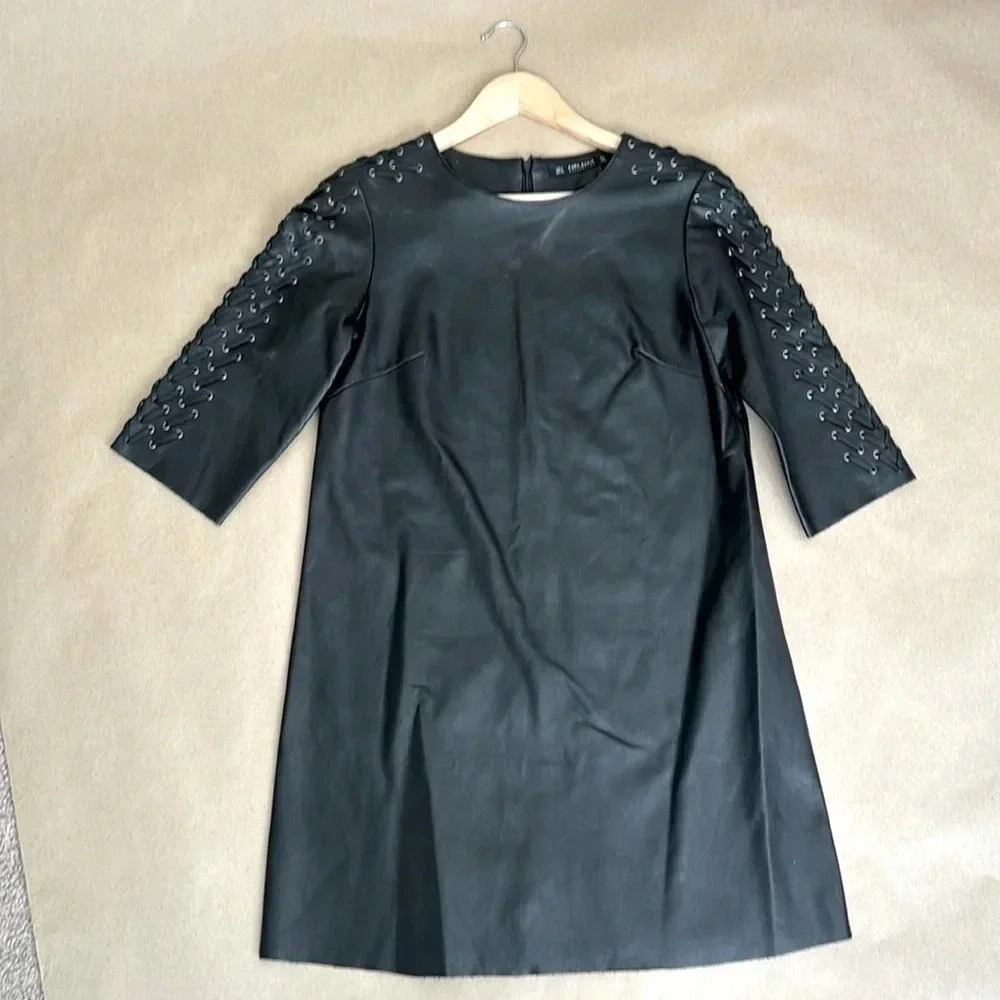 Zara Basic Faux Leather Dress